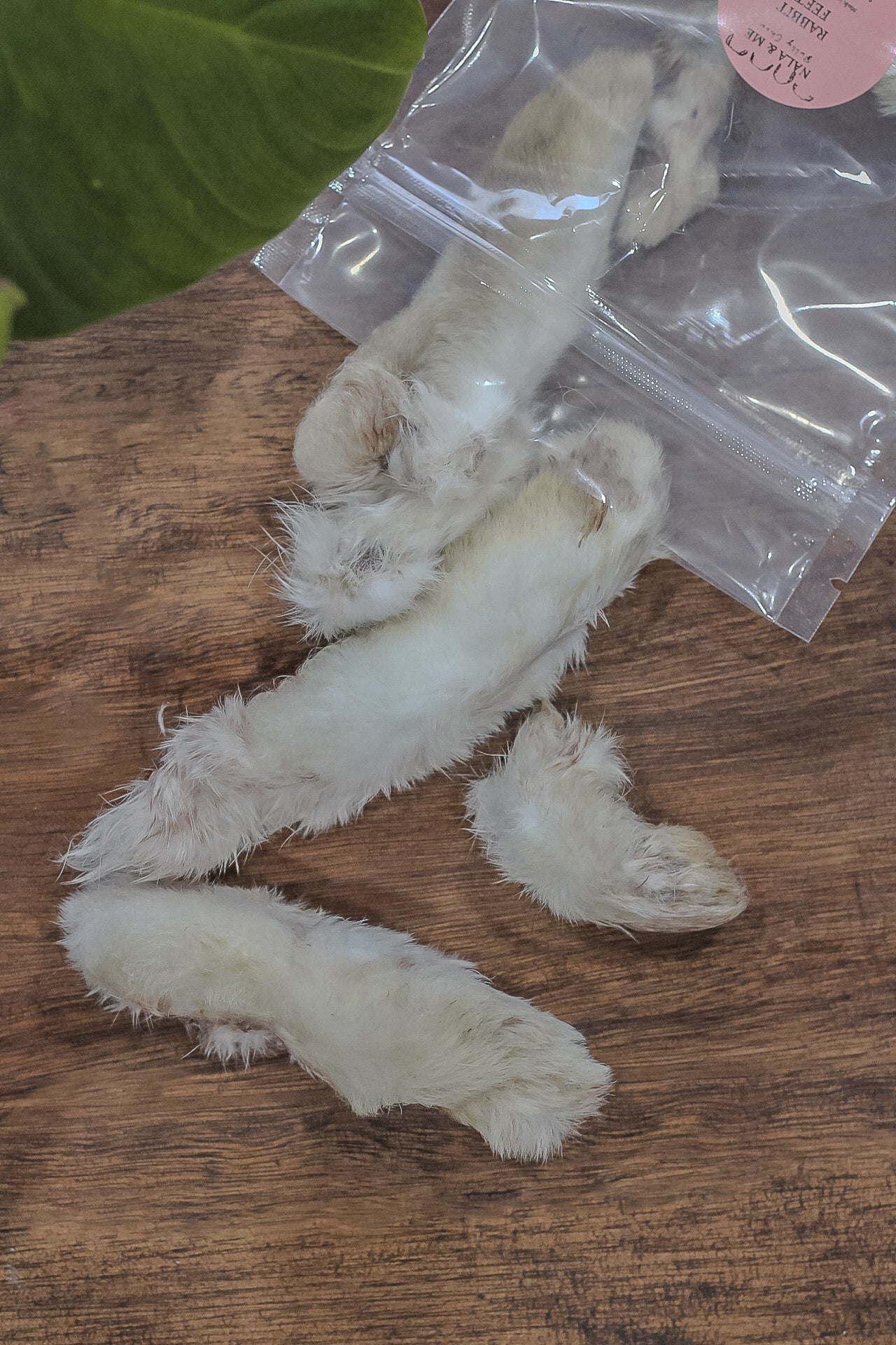 Rabbit feet with fur